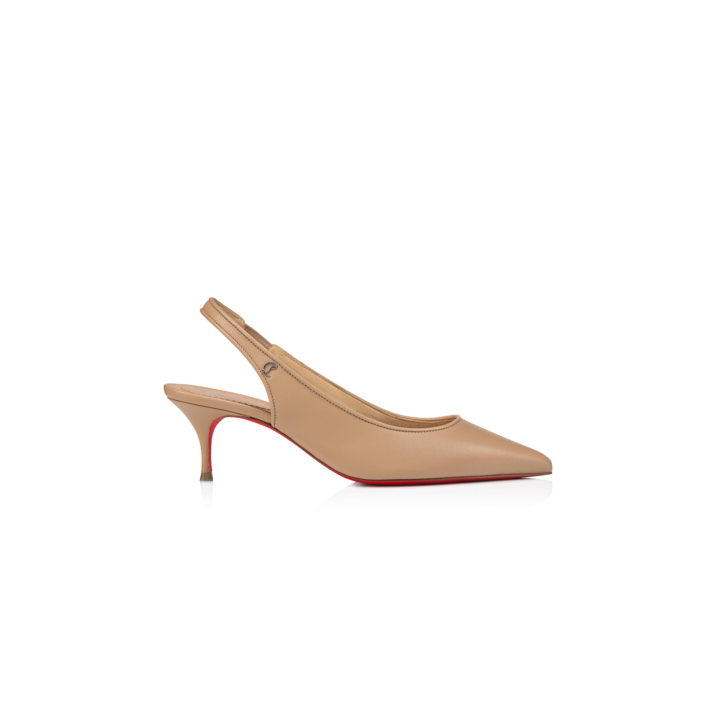 Ch**an louboutin sporty kate sling 55 mm sling back pumps-nappa leather-blush-women 3240004n295